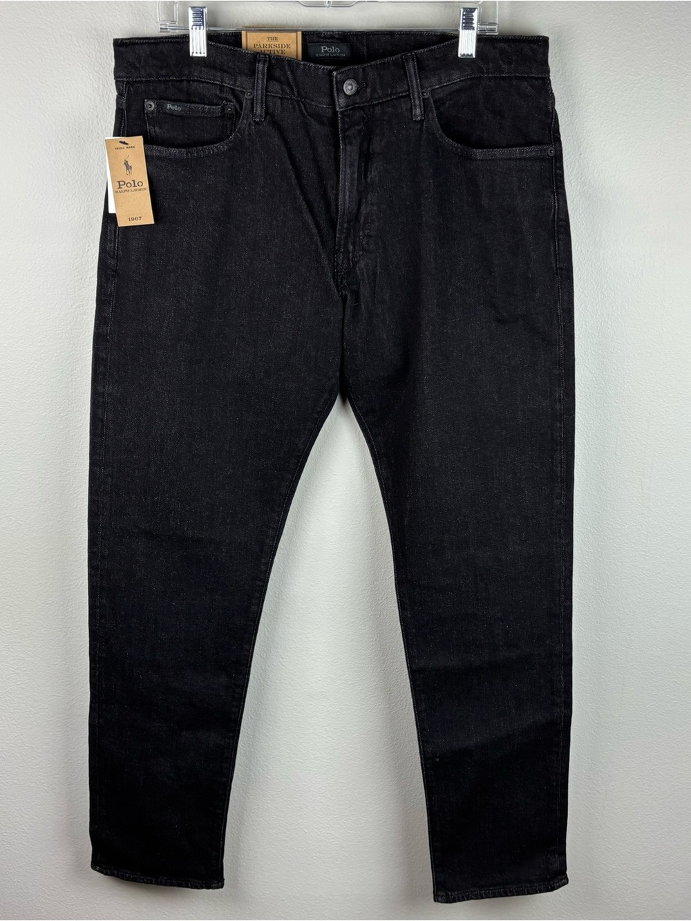 Polo Ralph Lauren Parkside Active Taper Stretch Jeans Men's Size 34x32 Black New
